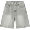 EMMIOL Baggy Jean Shorts Men,y2k Jorts Hip Hop, Mens Denim Shorts Loose Fit Vintage Streetwear Summer(Grey)