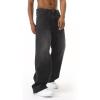 EMMIOL Baggy Jeans Men Wide Leg,Y2k Hip Hop Skater Denim Cargo Pants Casual Loose Fit,Relaxed Long Trousers(Black-c)