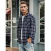EMMIOL Men Flannel Shirts Long Sleeve Button Down Vintage Plaid Casual Cotton Shirt Brushed Soft Outdoor Shirts(Black)