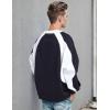 EMMIOL Oversized Crewneck Sweatshirts for Men Vintage Graphic Pullover Loose Fit Streetwear Long Sleeve Top(Black-a)