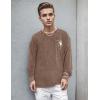 EMMIOL Oversized Crewneck Sweatshirts for Men Vintage Graphic Pullover Loose Fit Streetwear Long Sleeve Top(Brown-x)