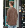 EMMIOL Oversized Crewneck Sweatshirts for Men Vintage Graphic Pullover Loose Fit Streetwear Long Sleeve Top(Brown-x)