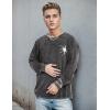 EMMIOL Oversized Crewneck Sweatshirts for Men Vintage Graphic Pullover Loose Fit Streetwear Long Sleeve Top(Gray-x)