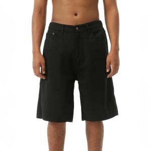 EMMIOL Mens Baggy Jean Shorts Loose Fit Denim Shorts Men Summer Casual Jorts Y2k Hip Hop Short Jeans Streetwear Clothes(Black)