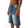 EMMIOL Baggy Jorts Men Jean Shorts Summer, y2k Grunge Denim Shorts Vintage Distressed Loose Fit Streetwear(Blue)