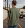 EMMIOL Men’s Spider Graphic Grunge T Shirts Crew Neck Loose Fit Tees Solid Streetwear Cotton Tops Vintage Design(Army Green)