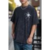 EMMIOL Men’s Spider Graphic Grunge T Shirts Crew Neck Loose Fit Tees Solid Streetwear Cotton Tops Vintage Design(Black)