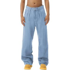 EMMIOL Baggy Jeans Men,y2k Jeans Cargo Design Wide Leg Loose Fit,Mens Denim Pants Vintage Skater Streetwear Relaxed(Blue-d)