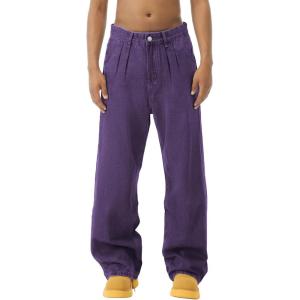 EMMIOL Baggy Jeans Men,y2k Jeans Cargo Design Wide Leg Loose Fit,Mens Denim Pants Vintage Skater Streetwear Relaxed(Violet)