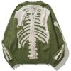EMMIOL Fall Sweaters for Men Pull Over Cozy Sweaters Long Sleeve Crew Neck Skull Sweater(Green)