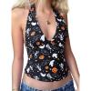 Halter Tops for Women Summer Crop Deep V Neck Blackless Tank Top Going Out Y2k Coquette Clothes