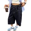 EMMIOL Womens Jorts Denim Shorts Y2k Vintage Baggy Mid Rise Bermuda Jeans Summer Knee Length Jort Short Pants(Denim Original Color)