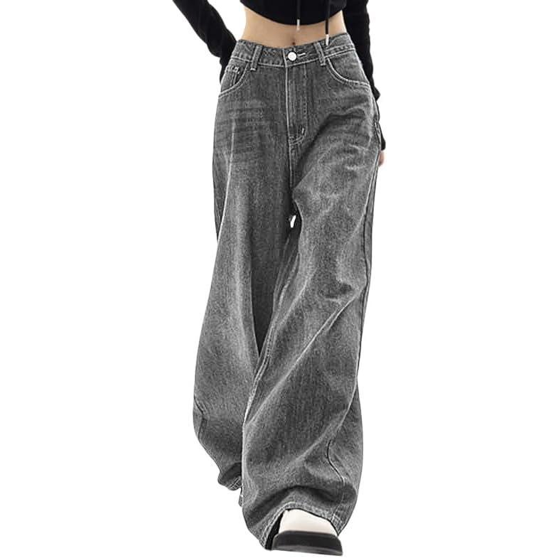 imageEMMIOL Jeans for Women Wide Leg Baggy Jeans Y2K Casual Loose Boyfriends Trousers Vintage Streetwear6grey
