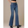 EMMIOL Women Flared Jeans Mid-High Waist Jeans Y2K 90s Denim Pants Bell Bottoms