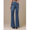 EMMIOL Women Flared Jeans Mid-High Waist Jeans Y2K 90s Denim Pants Bell Bottoms