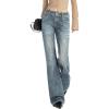 EMMIOL Mid-High Rise Flare Jeans Women, Stretchy Bootcut Boyfriend Y2K Baggy Flared Boot Cut Bell Bottom Pants Loose Fit(Retro Blue)