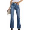 EMMIOL Women Flared Jeans Mid-High Waist Jeans Stretch Bell Bottom Denim Pants