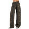 EMMIOL Women’s 2025 Wide Leg Jeans Distress Mid Waist Denim Pants Vintage Y2K Trousers(Leopard Print-style2)