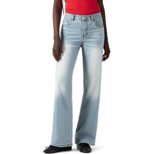 Women Baggy Jeans High Waisted Loose Fit Vintage Oversized Wide Leg Long Denim Pants Trousers(Aa001-light Blue)