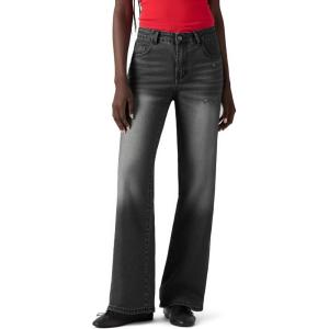 Women Baggy Jeans High Waisted Loose Fit Vintage Oversized Wide Leg Long Denim Pants Trousers(Aa003-wash Grey)