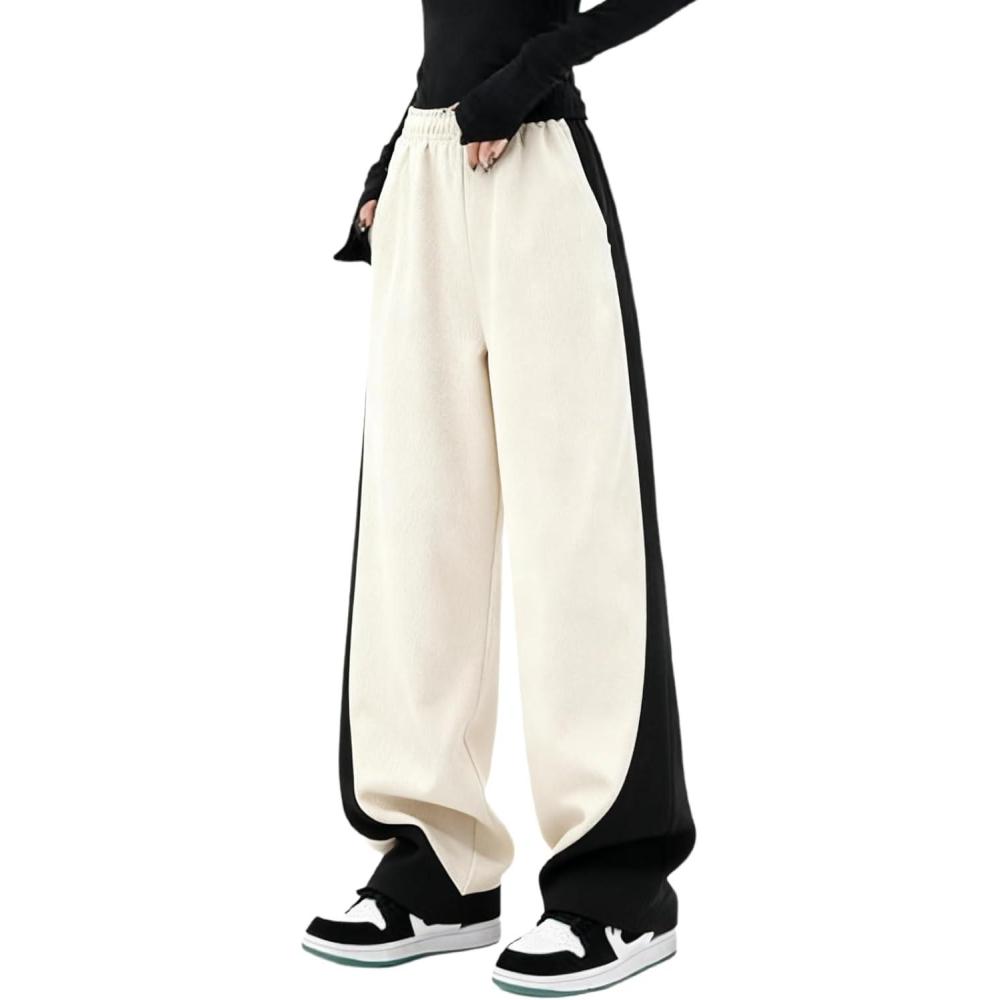 image:imageEMMIOL Wide Leg Sweatpants for Women High Waisted Baggy Joggers Barrel Leg Lounge Pants with PocketsApricot