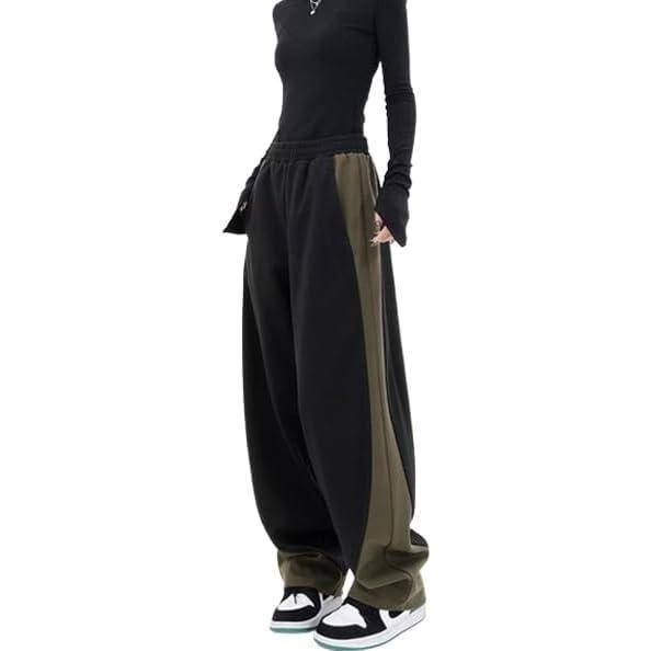 image:imageEMMIOL Wide Leg Sweatpants for Women High Waisted Baggy Joggers Barrel Leg Lounge Pants with PocketsDark Green
