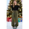 EMMIOL Wide Leg Sweatpants for Women, High Waisted Baggy Joggers, Barrel Leg Lounge Pants with Pockets(Bottle Green)