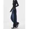 EMMIOL Wide Leg Sweatpants for Women, High Waisted Baggy Joggers, Barrel Leg Lounge Pants with Pockets(Denim Blue)