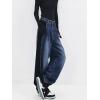 EMMIOL Wide Leg Sweatpants for Women, High Waisted Baggy Joggers, Barrel Leg Lounge Pants with Pockets(Denim Blue)