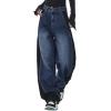 EMMIOL Wide Leg Sweatpants for Women, High Waisted Baggy Joggers, Barrel Leg Lounge Pants with Pockets(Denim Blue)