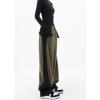 EMMIOL Wide Leg Sweatpants for Women, High Waisted Baggy Joggers, Barrel Leg Lounge Pants with Pockets(Green)