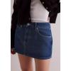 EMMIOL Women Denim Skort Skirt Stretchy Mid Waist Y2K Sexy Mini Skirts Dressy Casual Jean Skorts(Deep Blue)