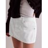 EMMIOL Women Denim Skort Skirt Stretchy Mid Waist Y2K Sexy Mini Skirts Dressy Casual Jean Skorts(White)