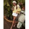 EMMIOL Women Denim Skort Skirt Stretchy Mid Waist Y2K Sexy Mini Skirts Dressy Casual Jean Skorts(White)