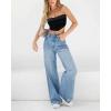 EMMIOL Women’s 2025 Wide Leg Jeans Distress Mid Waist Denim Pants Vintage Y2K Trousers(Light Blue,XXL)