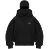 EMMIOL Balaclava Full Zip Hoodie With Built-In Wind Proof Mask Long Sleeve Pullover Sweatshirt With Pocket(A-black)