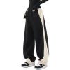 EMMIOL Wide Leg Sweatpants for Women, High Waisted Baggy Joggers, Barrel Leg Lounge Pants with Pockets(Black)
