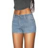 EMMIOL Women Sexy Jean Shorts Low Waisted Stretchy Y2K Denim Shorts Summer Trendy Jorts(Light Blue-041)