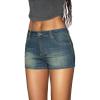 EMMIOL Women Sexy Jean Shorts Low Waisted Stretchy Y2K Denim Shorts Summer Trendy Jorts(Vintage Blue-041)