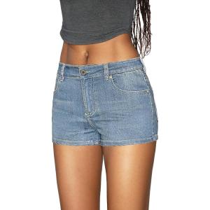 EMMIOL Women Sexy Jean Shorts Low Waisted Stretchy Y2K Denim Shorts Summer Trendy Jorts(Light Blue-041)