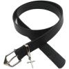 EMMIOL Y2K Belt for Women Star Studded Belt Vintage Gothic Grunge Punk Rock PU Leather Waistband(Cross Black)