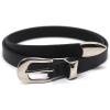 EMMIOL Y2K Belt for Women Star Studded Belt Vintage Gothic Grunge Punk Rock PU Leather Waistband(Polished Buckle Black)