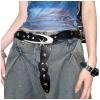 EMMIOL Y2K Belt for Women Star Studded Belt Vintage Gothic Grunge Punk Rock PU Leather Waistband(Star Black)