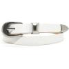 EMMIOL Y2K Belt for Women Star Studded Belt Vintage Gothic Grunge Punk Rock PU Leather Waistband(White)
