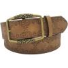 EMMIOL Y2K Women Belts for Jeans, Ladies Leather Belt Trendy Goth Star with Silvery Buckle, Waist Belt Punk for Dress(Brown)