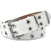 EMMIOL Y2K Women Belts for Jeans, Ladies Leather Belt Trendy Goth Star with Silvery Buckle, Waist Belt Punk for Dress(White-star)
