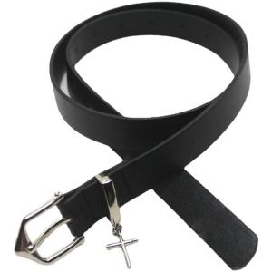 EMMIOL Y2K Belt for Women Star Studded Belt Vintage Gothic Grunge Punk Rock PU Leather Waistband(Cross Black)