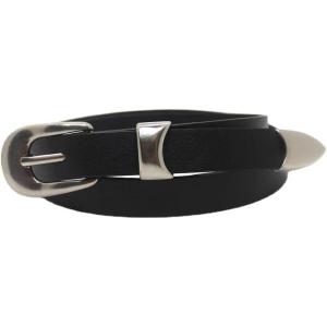 EMMIOL Y2K Belt for Women Star Studded Belt Vintage Gothic Grunge Punk Rock PU Leather Waistband(Matte Buckle Black)