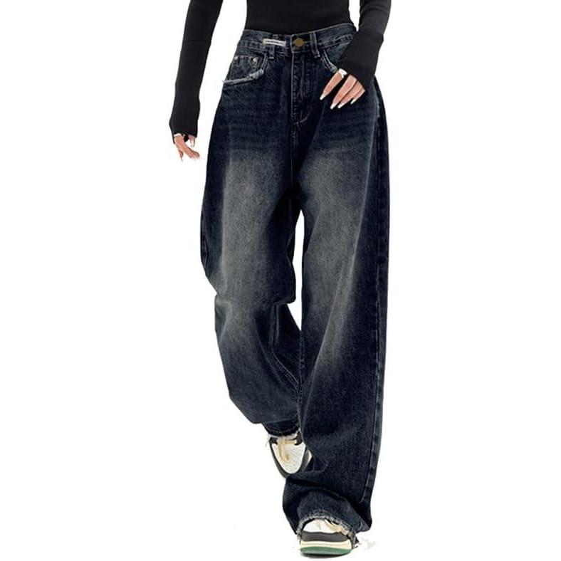 image:imageEMMIOL Jeans for Women Wide Leg Baggy Jeans Y2K Casual Loose Boyfriends Trousers Vintage StreetwearA206blue
