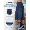 EMMIOL Baggy Jorts for Women Wide Leg Denim Shorts Y2k Mid Rise Bermuda Streetwear Boyfriend Jean Shorts with Pockets